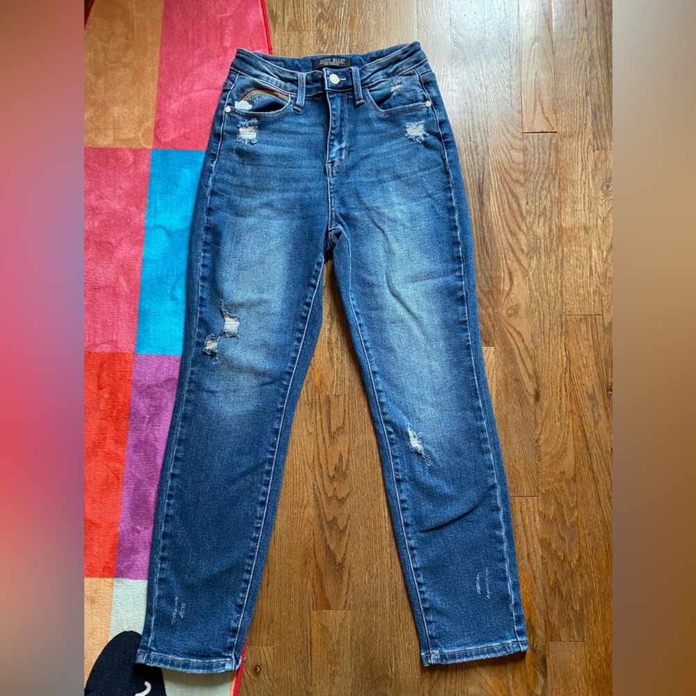 Judy Blue Straight Leg Blue Jeans High-Waisted Womens Size 26 Pants